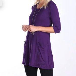 Casual Tunic Top Purple